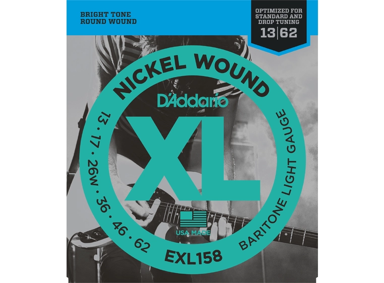 D'Addario XL158 El. Gitar Strenger (013-062) (Baritone) 